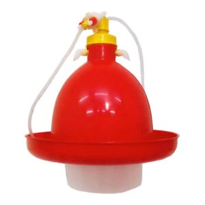 BEBEDERO PARA AVES COLGANTE ROJO AUTOMATICO 38x39